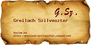 Greilach Szilveszter névjegykártya